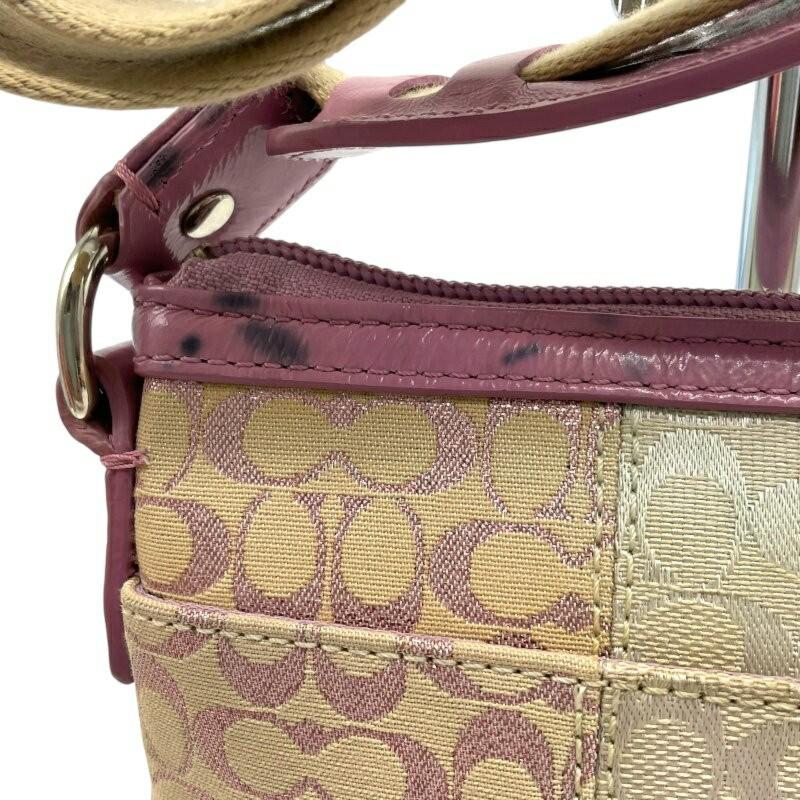 COACH Shoulder Bag Purse Signature 42481 Canvas Multicolor Authentic
