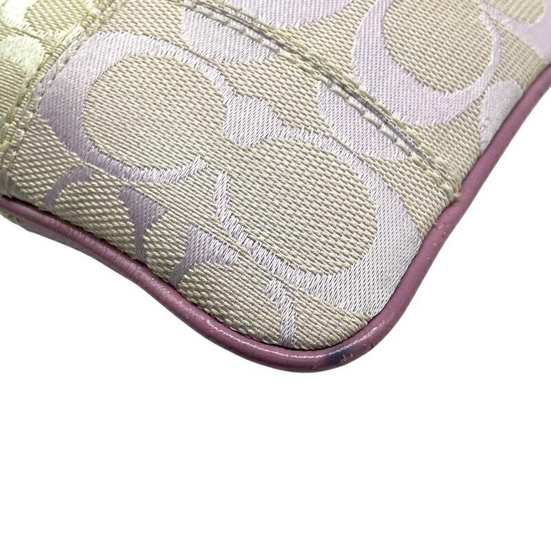 COACH Shoulder Bag Purse Signature 42481 Canvas Multicolor Authentic
