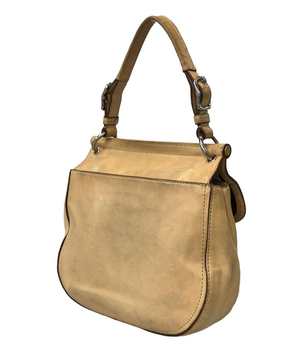 COACH Hand Shoulder Bag Tote Purse 2way 19132 Beige Authentic