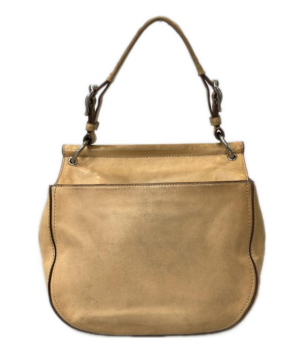 COACH Hand Shoulder Bag Tote Purse 2way 19132 Beige Authentic