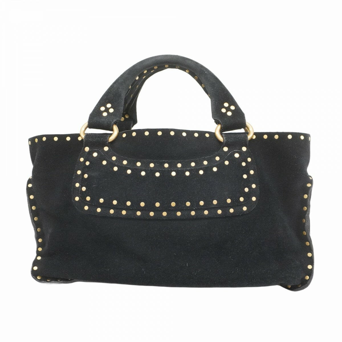 CELINE Hand Bag Tote Purse Boogie Suede Black Authentic