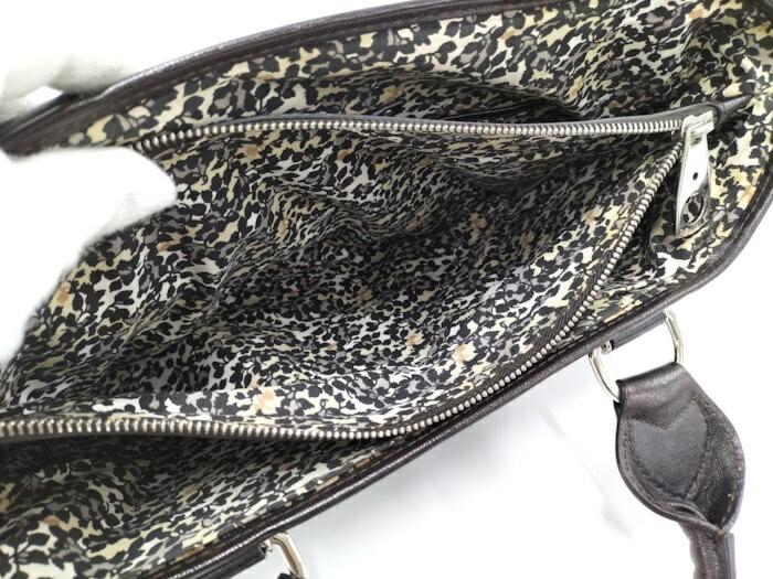 CELINE Hand Bag Tote Purse Macadam Denim Black Authentic