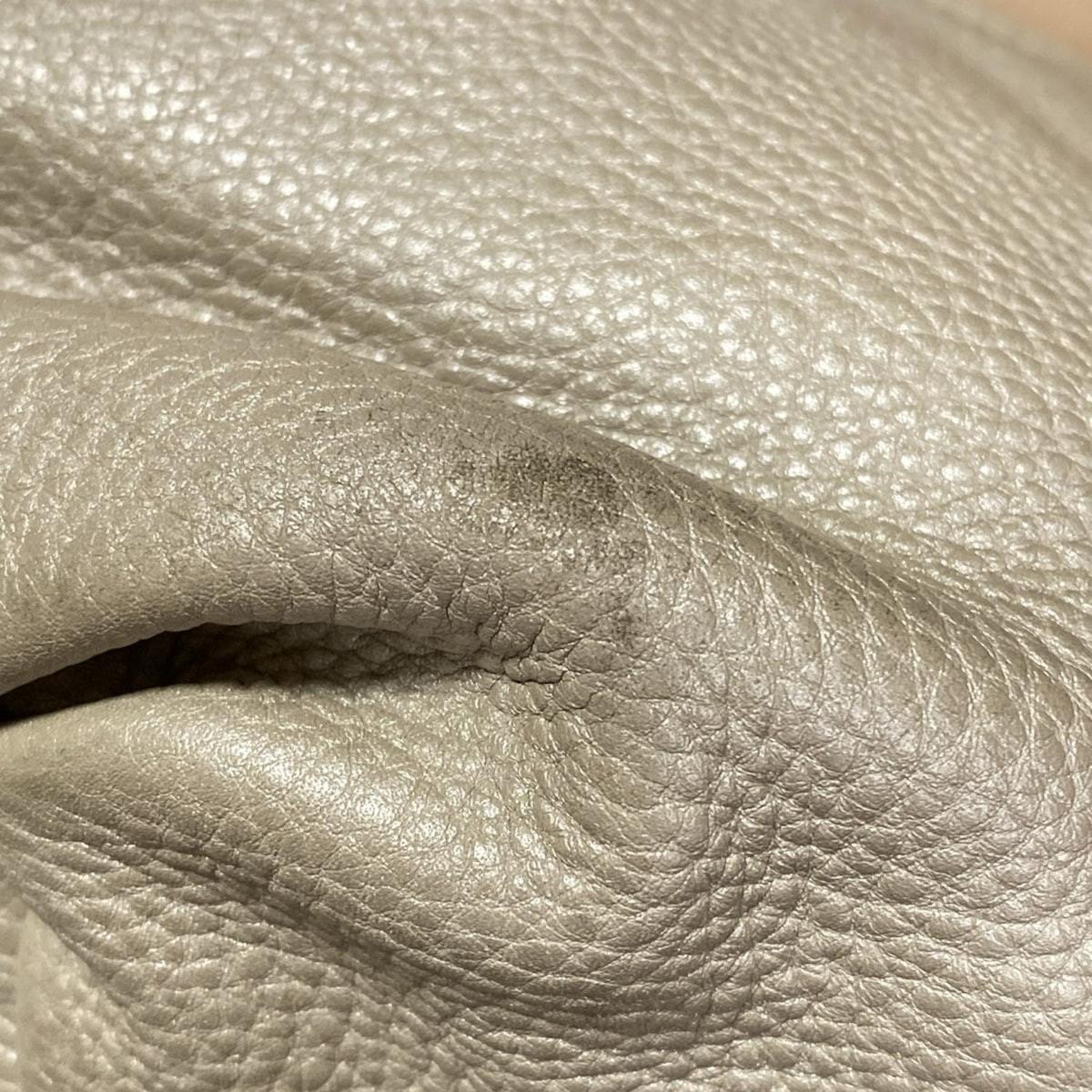 CELINE Hand Bag Tote Purse Leather Off White Authentic