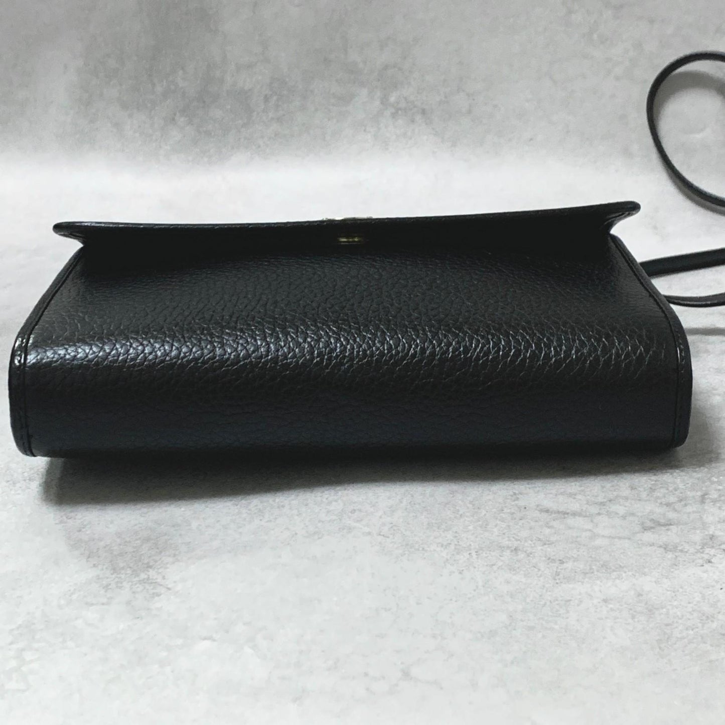 Christian Dior Bag CD Shoulder Purse Leather Black Gold Used Women's Authentic