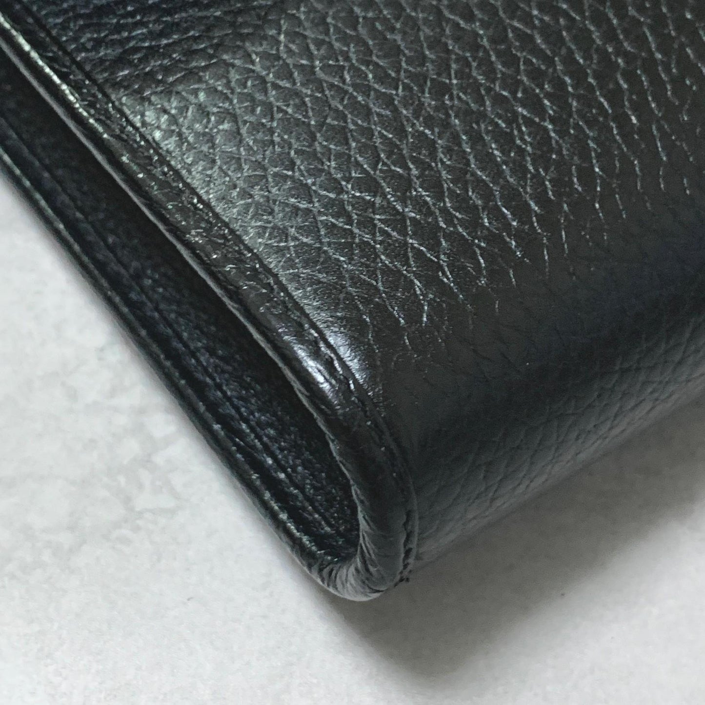 Christian Dior Bag CD Shoulder Purse Leather Black Gold Used Women's Authentic