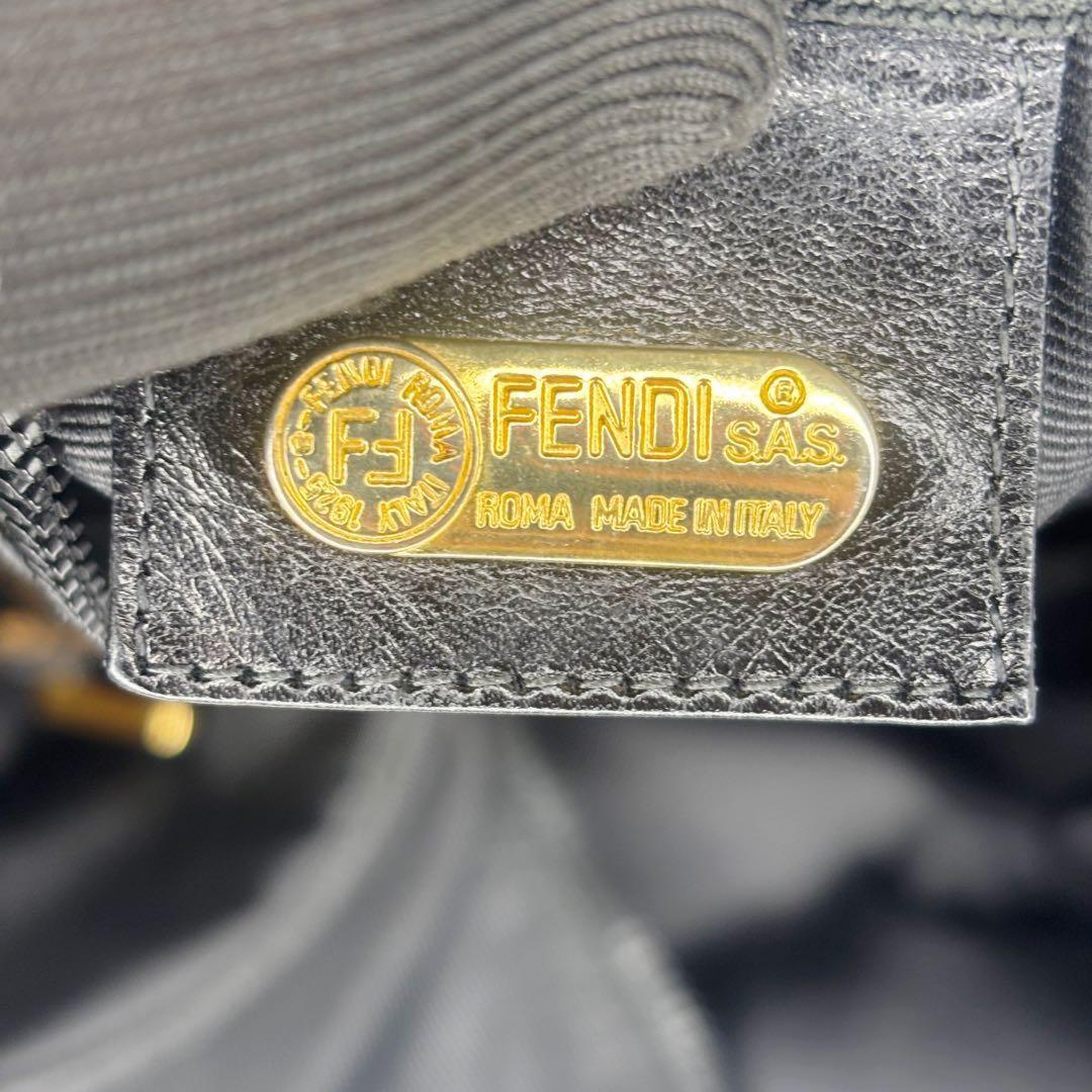FENDI Boston Bag 2way ROMA Logo Authentic