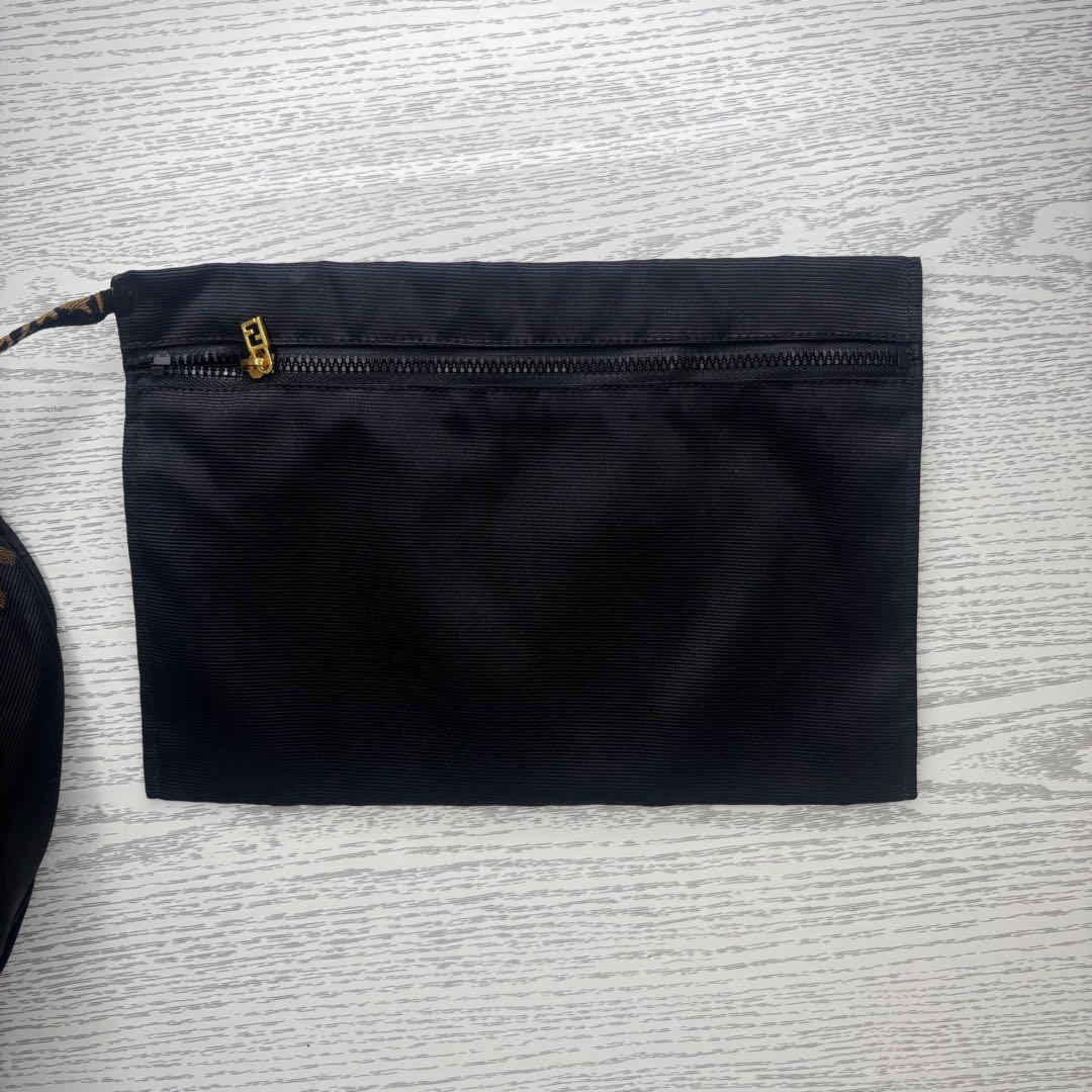 FENDI Boston Bag 2way ROMA Logo Authentic