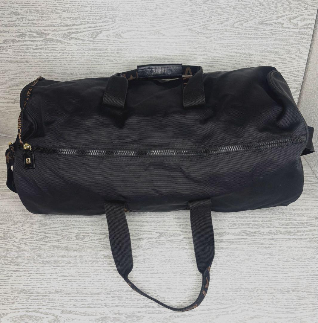 FENDI Boston Bag 2way ROMA Logo Authentic