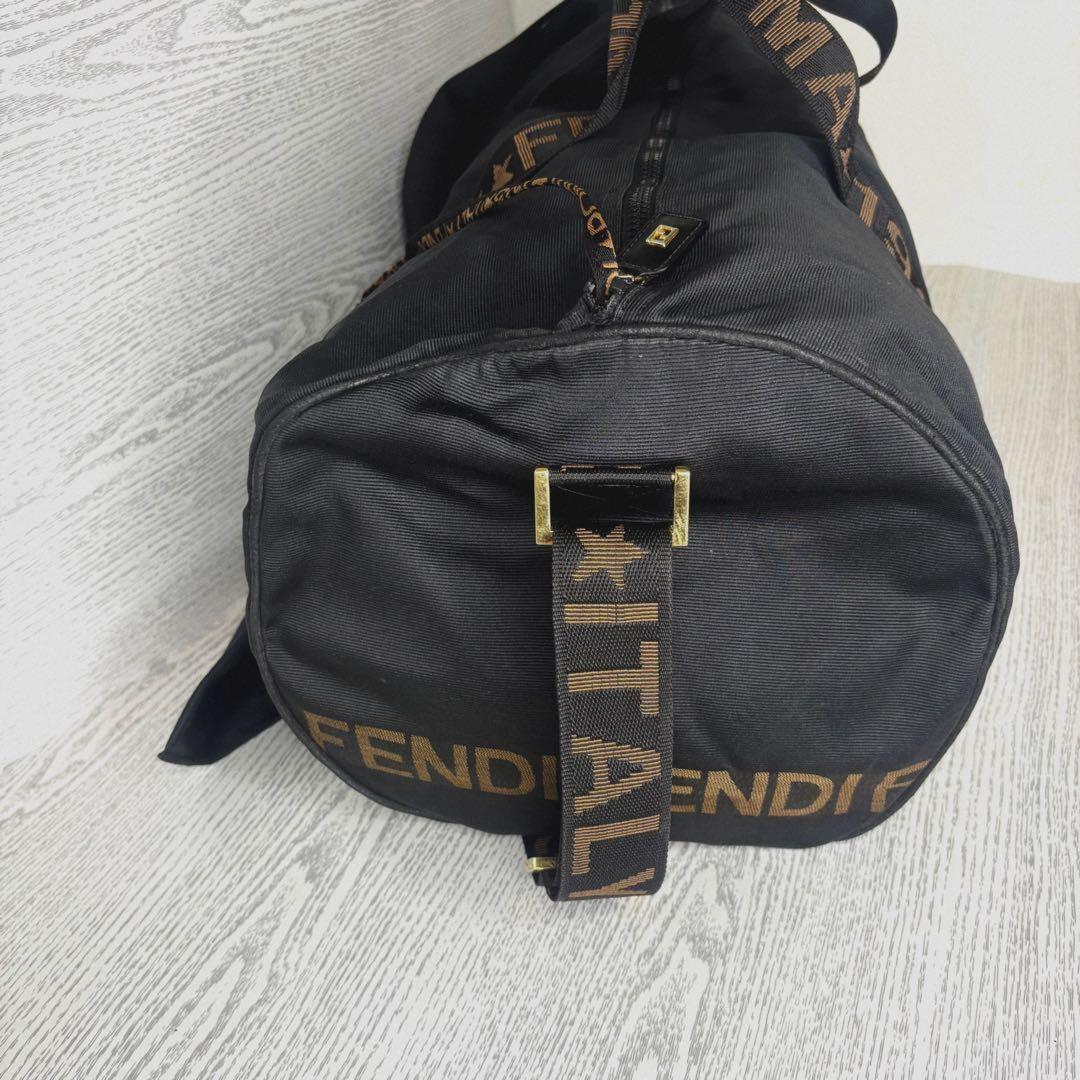 FENDI Boston Bag 2way ROMA Logo Authentic