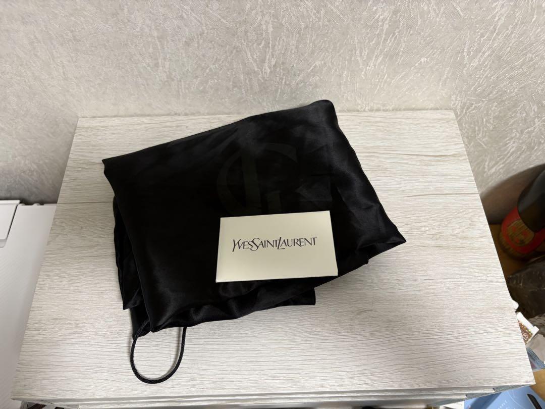 Saint Laurent Hand Bag Tote Purse MUSE Leather Dark Brown Authentic