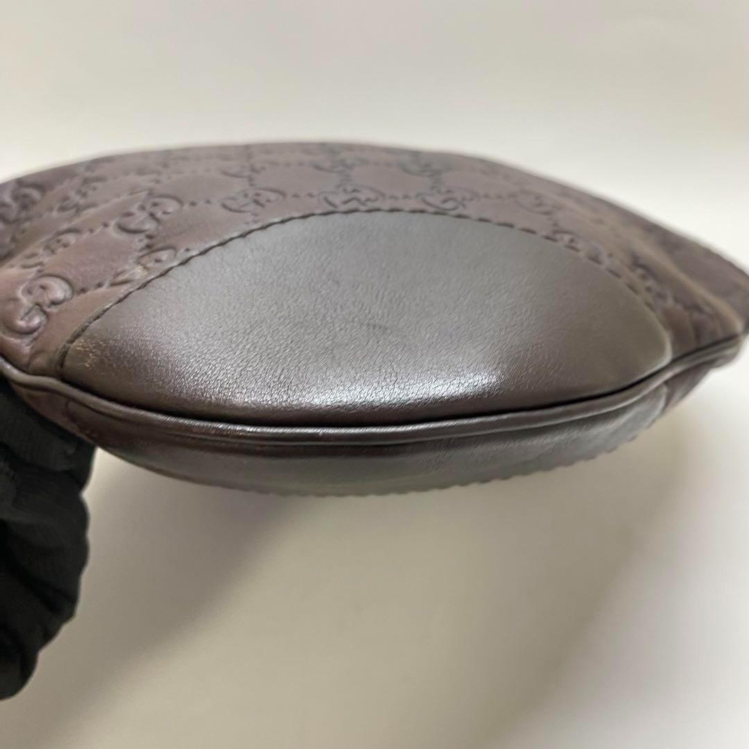 GUCCI Shoulder Bag Purse GG Shima Brown Authentic