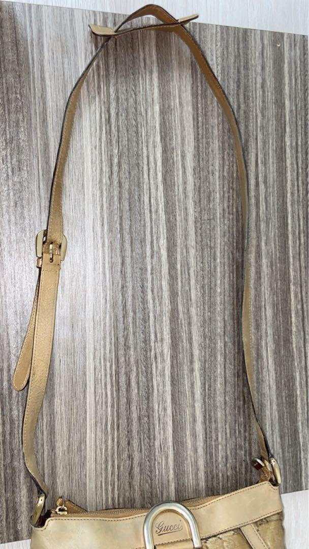 GUCCI Shoulder Bag Purse GG PVC Leather Authentic