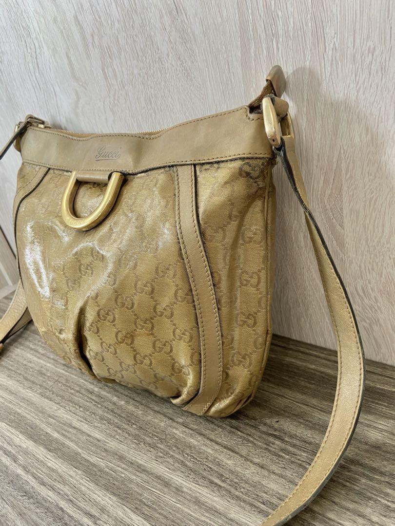 GUCCI Shoulder Bag Purse GG PVC Leather Authentic