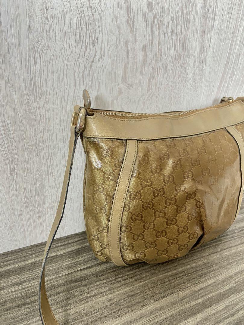 GUCCI Shoulder Bag Purse GG PVC Leather Authentic
