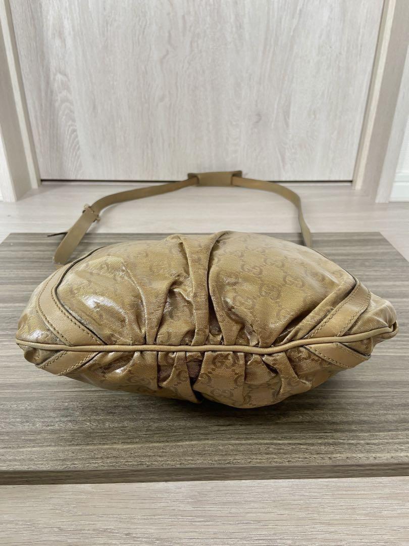 GUCCI Shoulder Bag Purse GG PVC Leather Authentic
