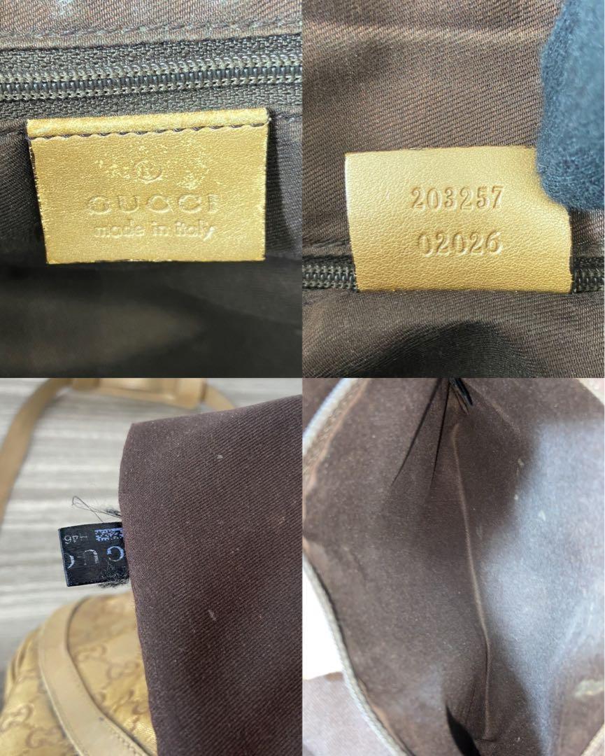 GUCCI Shoulder Bag Purse GG PVC Leather Authentic
