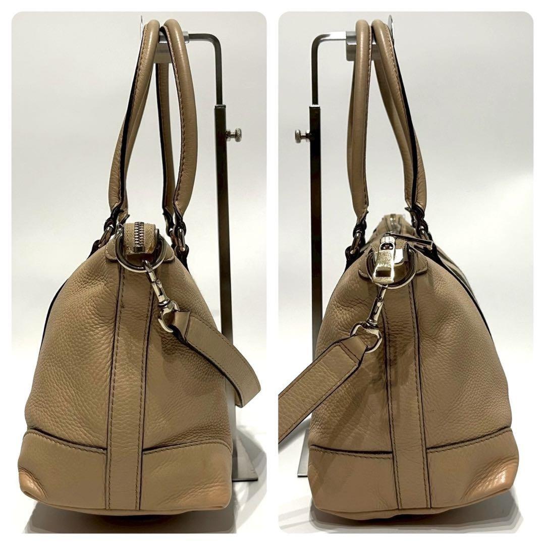 GUCCI Mini Boston Hand Bag Tote Purse 2way Sherry Line Canvas Leather Beige Auth