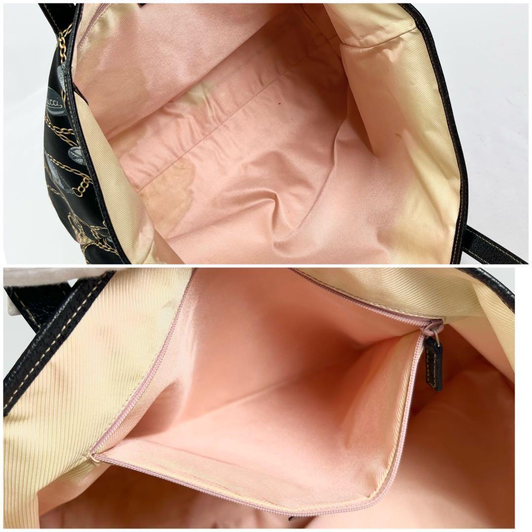 GUCCI Hand Bag Tote Purse Satin Leather Multicolor Authentic
