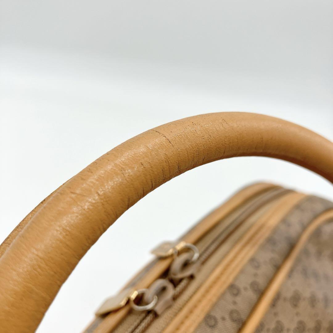 GUCCI Hand Bag Tote Purse Mini Boston GG PVC Leather Beige Authentic