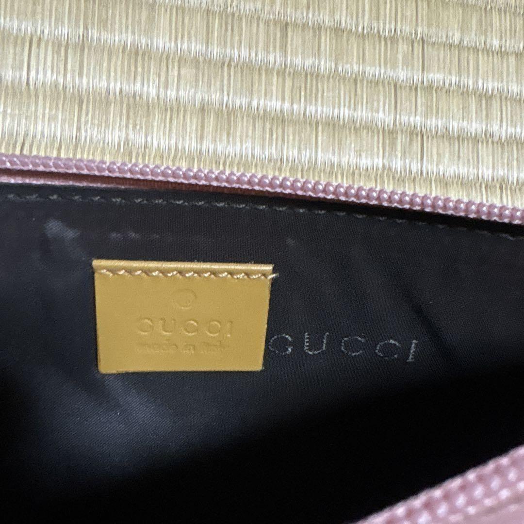 GUCCI Mini Hand Bag Tote Purse Suede Leather Pink Authentic