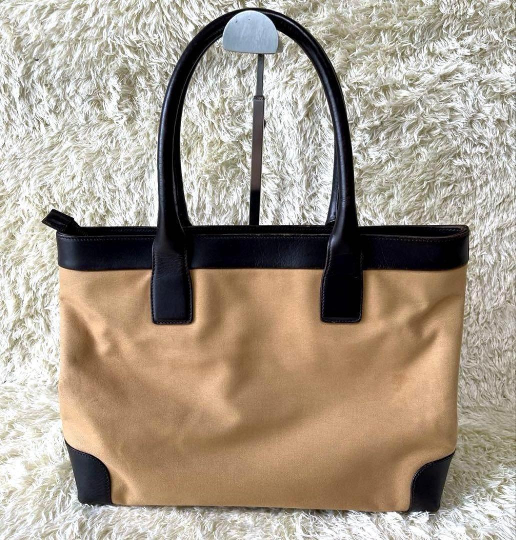 GUCCI Hand Bag Tote Purse Sherry Line Canvas Leather Brown Authentic