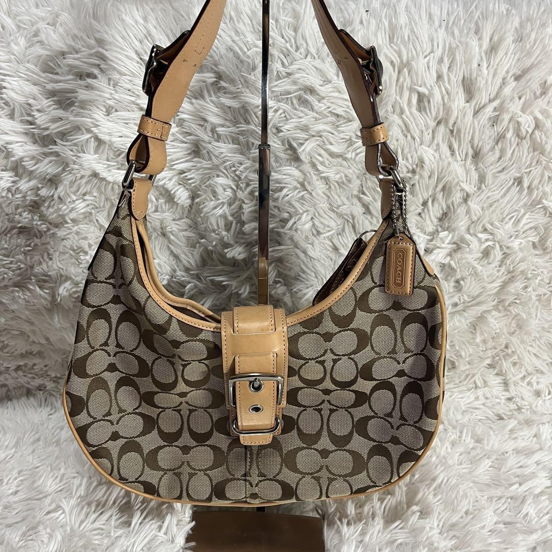 COACH Hand Shoulder Bag Tote Purse Signature 6363 Authentic