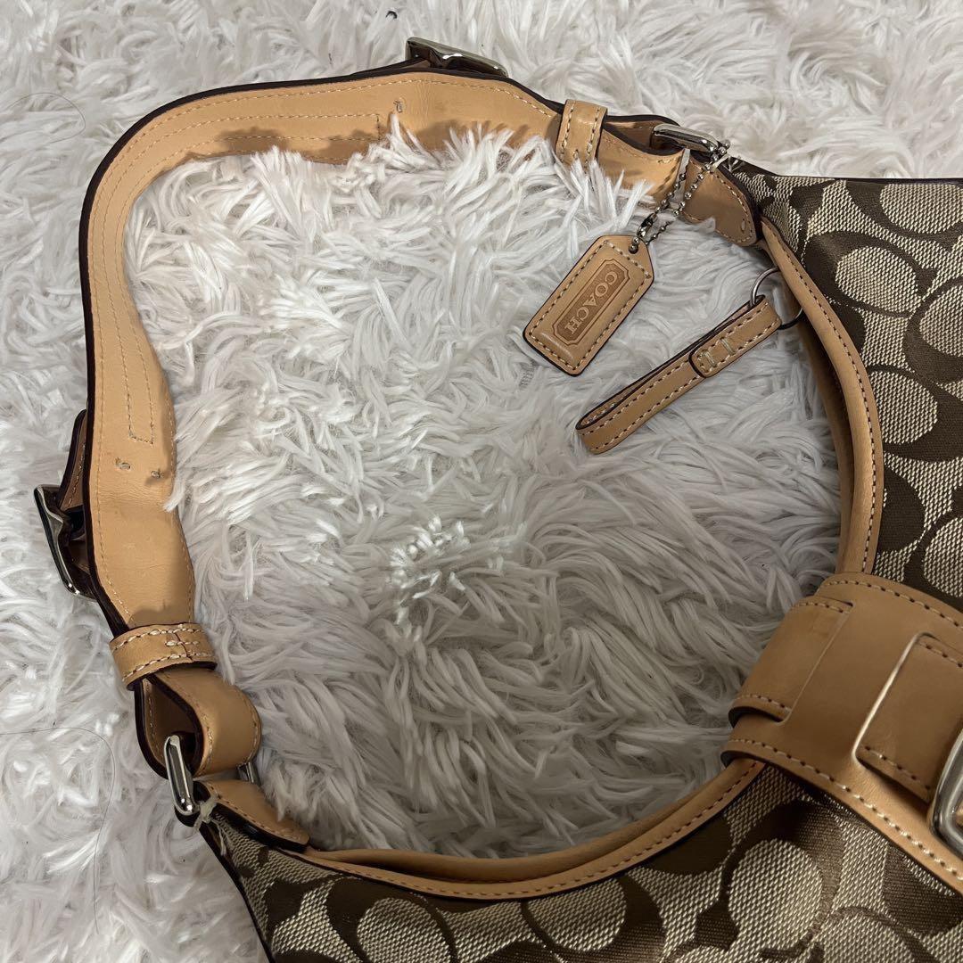 COACH Hand Shoulder Bag Tote Purse Signature 6363 Authentic