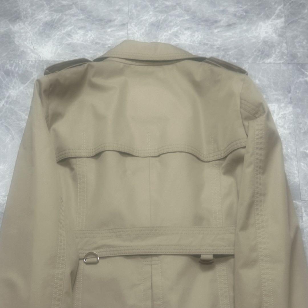 Aquascutum Trench Coat Club Check Asian fit L US size M Honey Beige Authentic