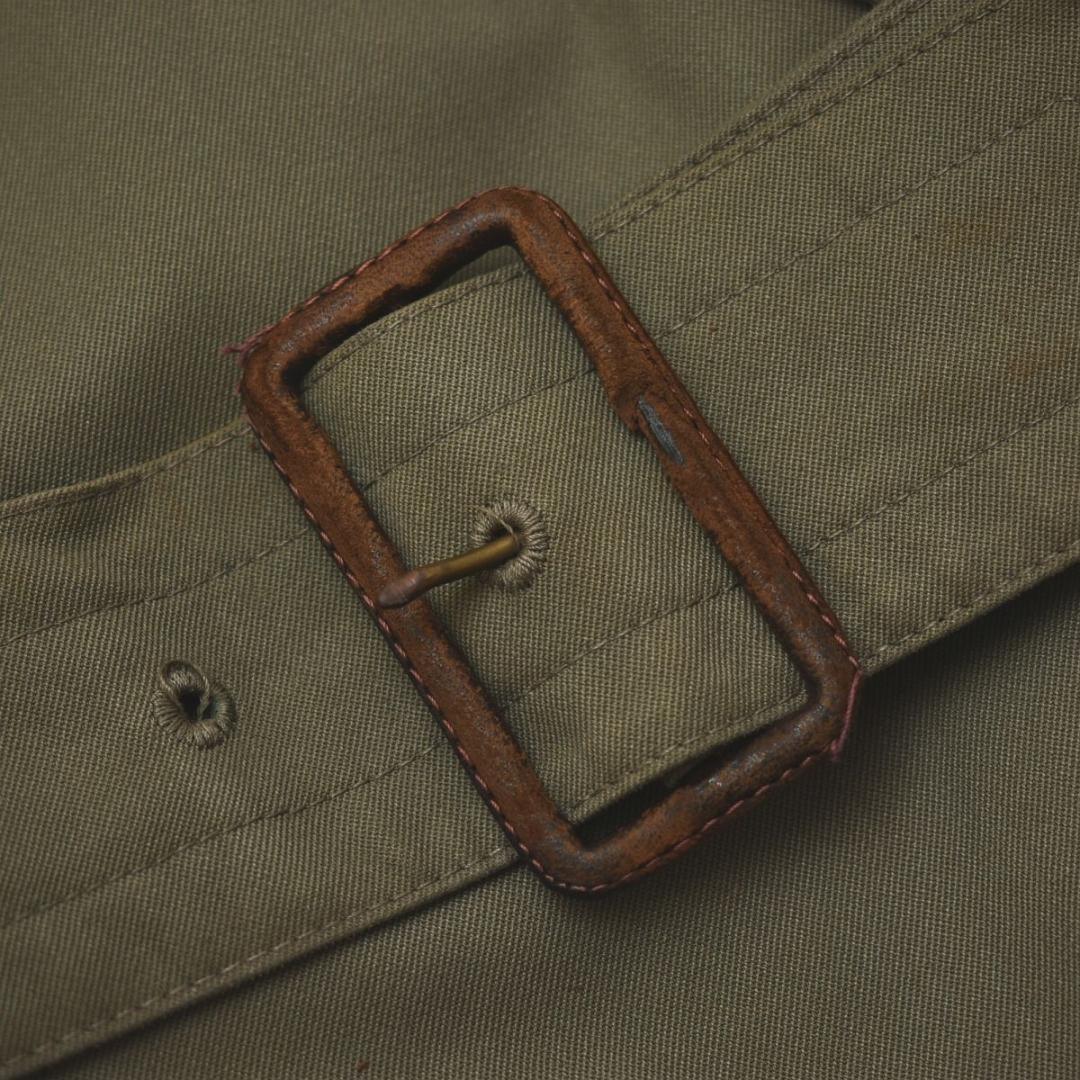 Aquascutum Trench Coat Club Check Asian fit L US size M Khaki Authentic