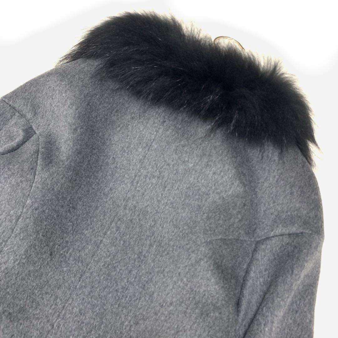 Max Mara MAX&Co. Long Coat Asian fit XL 42 US size L Gray Authentic