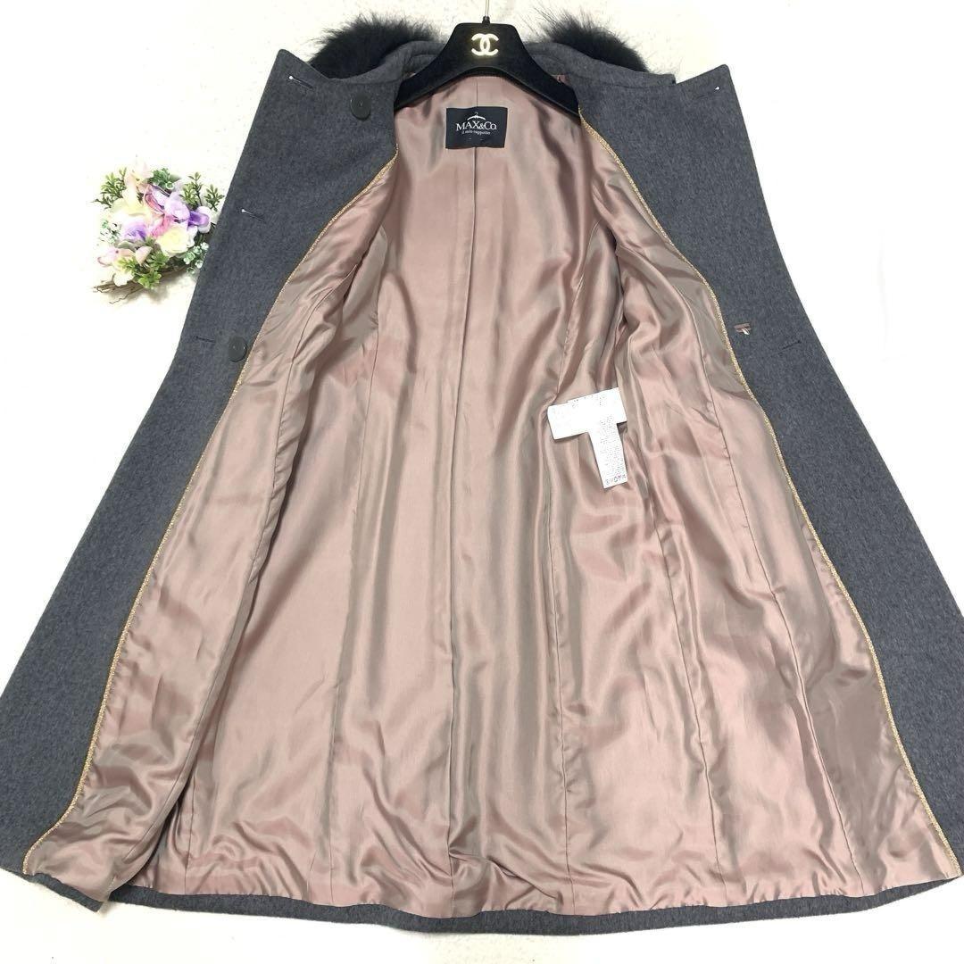 Max Mara MAX&Co. Long Coat Asian fit XL 42 US size L Gray Authentic