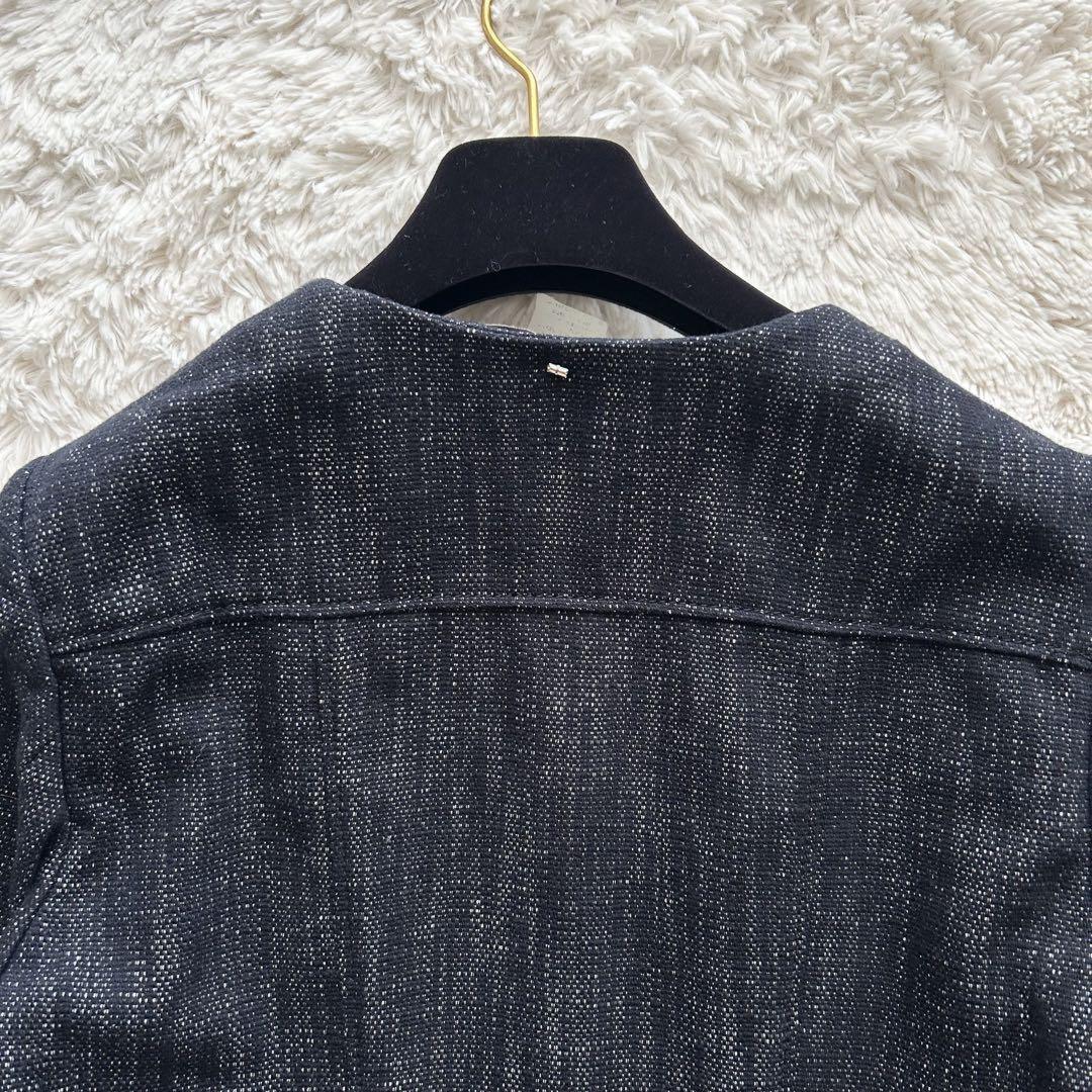 Max Mara SPORTMAX Long Coat Asian fit L 40 US size M Navy Blue Authentic