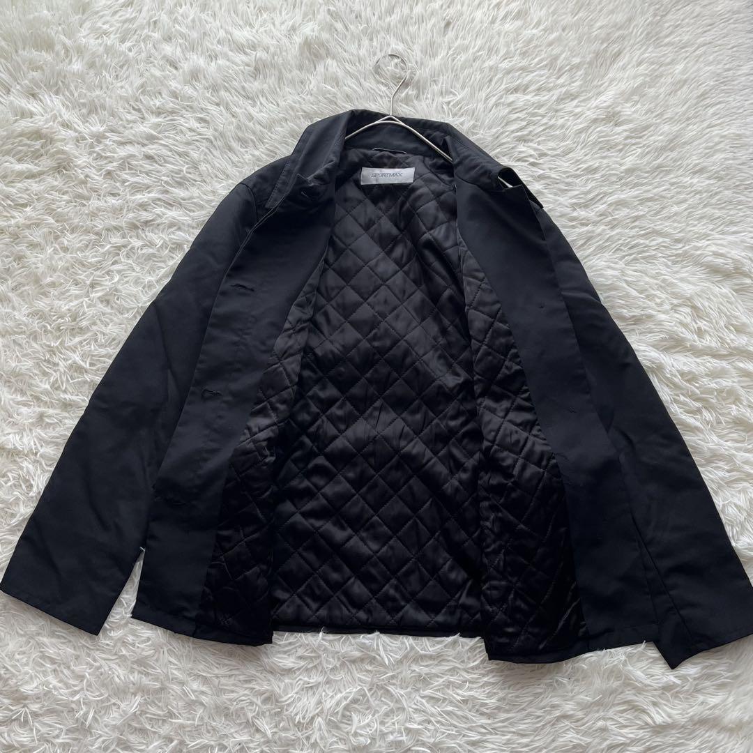 Max Mara SPORT MAX Short Coat Asian fit L 40 US size M Black Authentic