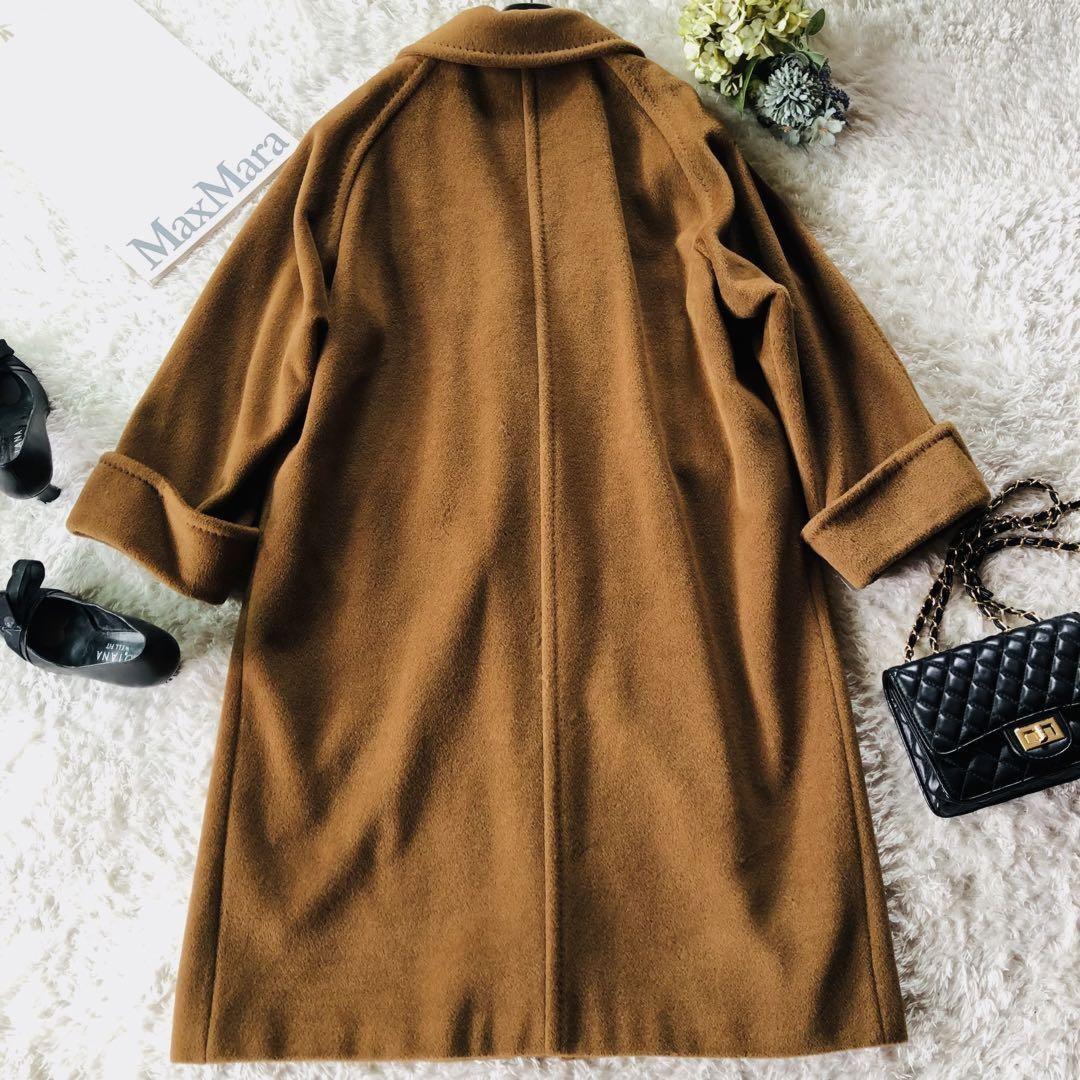 Max Mara Long Coat Asian fit L 40 US size M Camel Authentic