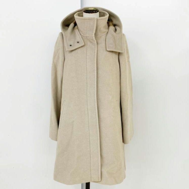 Max Mara STUDIO Long Coat Asian fit M 38 US size S Beige Authentic