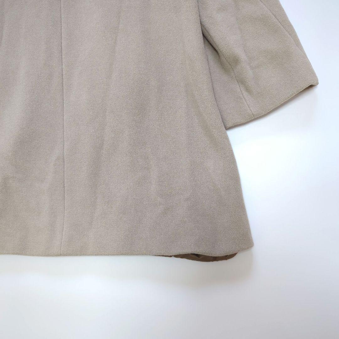Max Mara STUDIO Long Coat Asian fit M 38 US size S Beige Authentic
