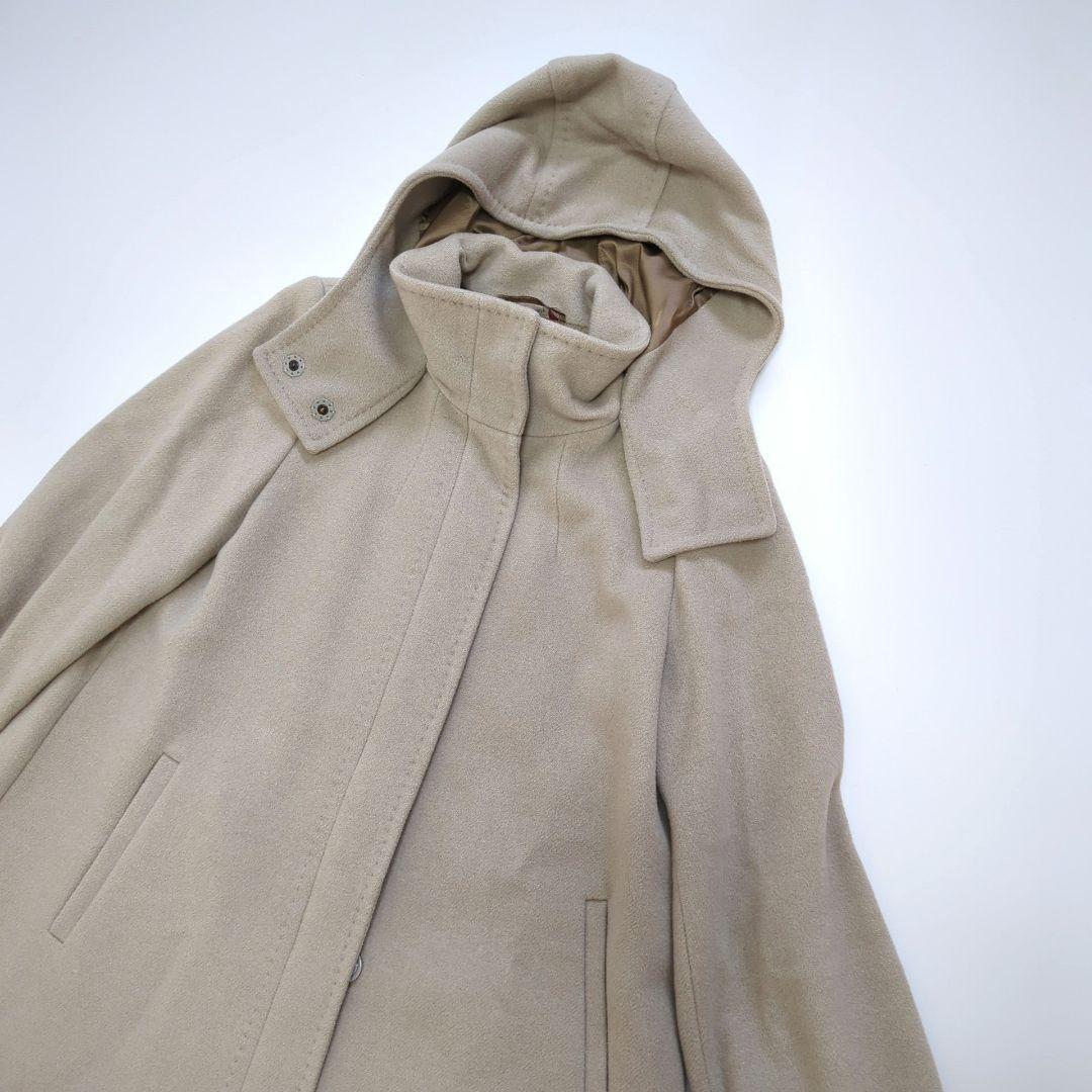Max Mara STUDIO Long Coat Asian fit M 38 US size S Beige Authentic