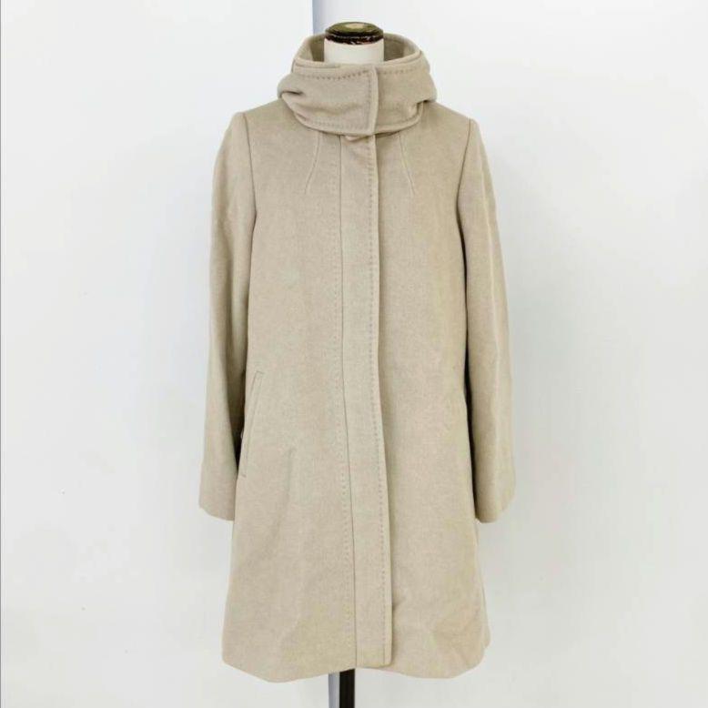 Max Mara STUDIO Long Coat Asian fit M 38 US size S Beige Authentic