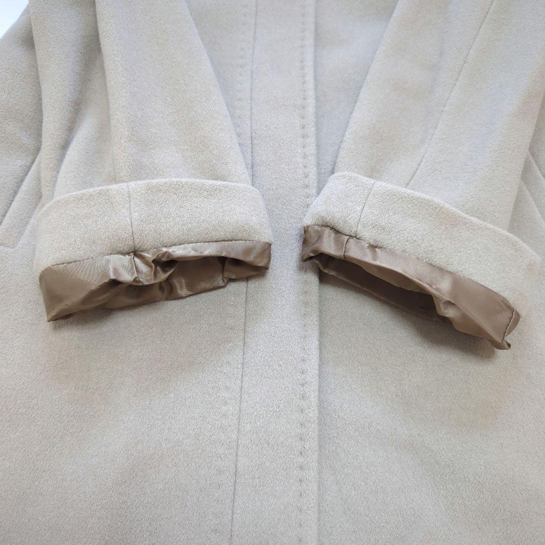Max Mara STUDIO Long Coat Asian fit M 38 US size S Beige Authentic