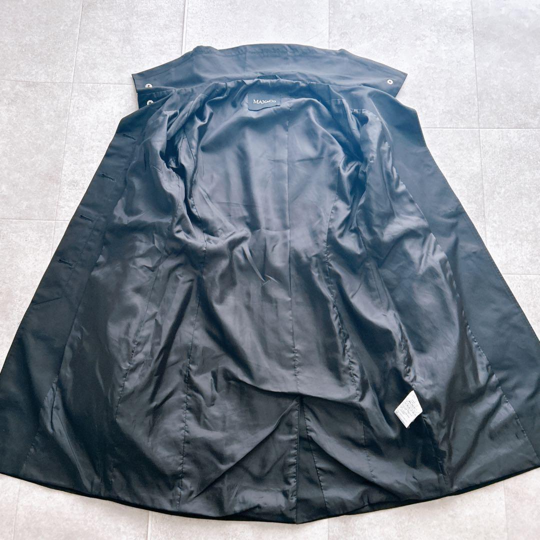 Max Mara Max&co Trench Coat Asian fit L 40 US size M Black Authentic