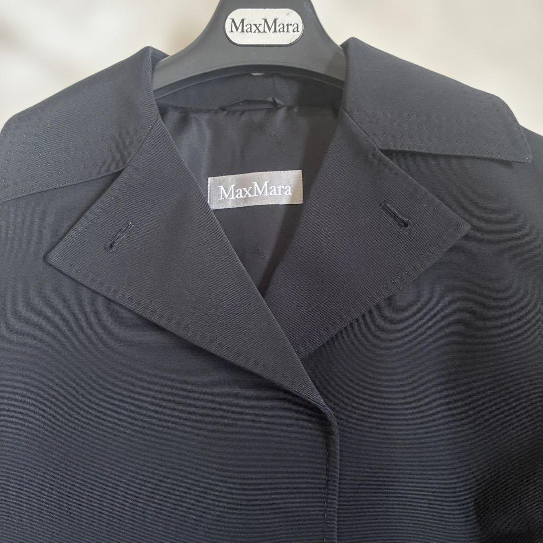 Max Mara Trench Coat Asian fit M US size S Black Authentic