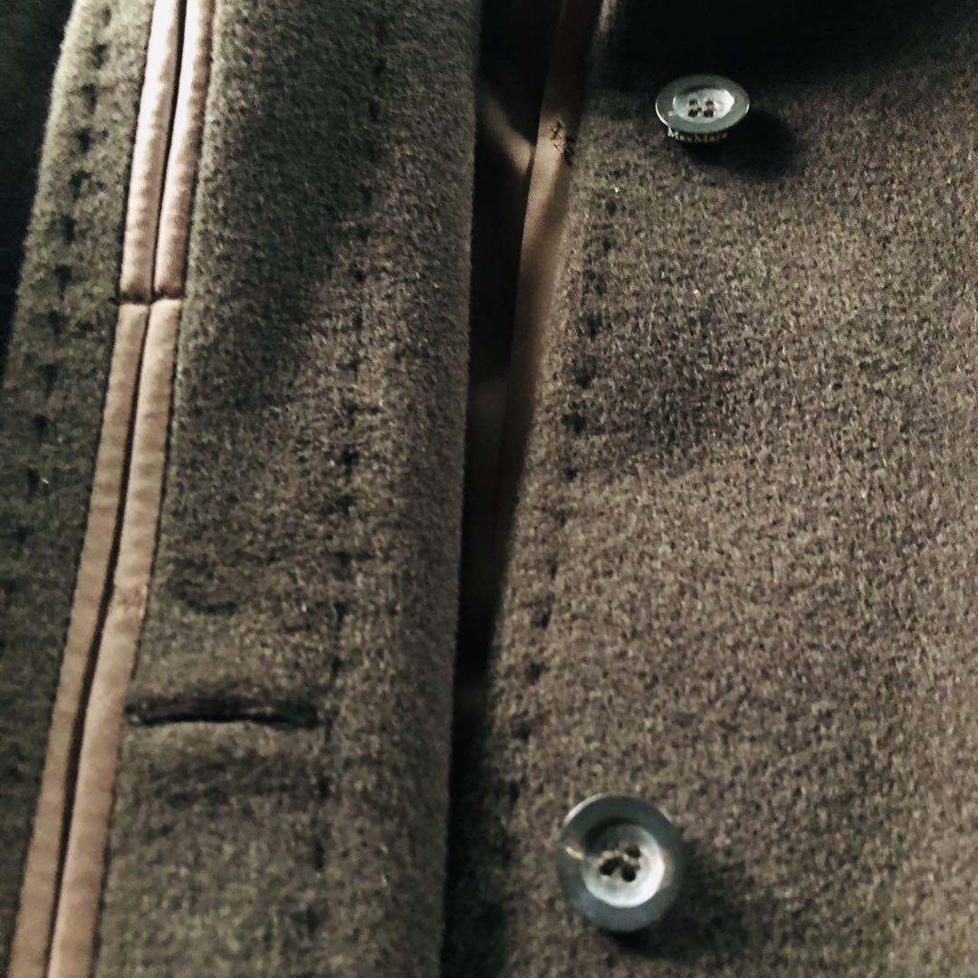 Max Mara Long Coat Asian fit M 38 US size S Dark Brown Authentic