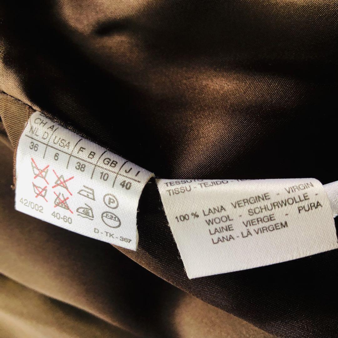 Max Mara Wool Coat Asian fit L 40 US size M Dark Brown Authentic