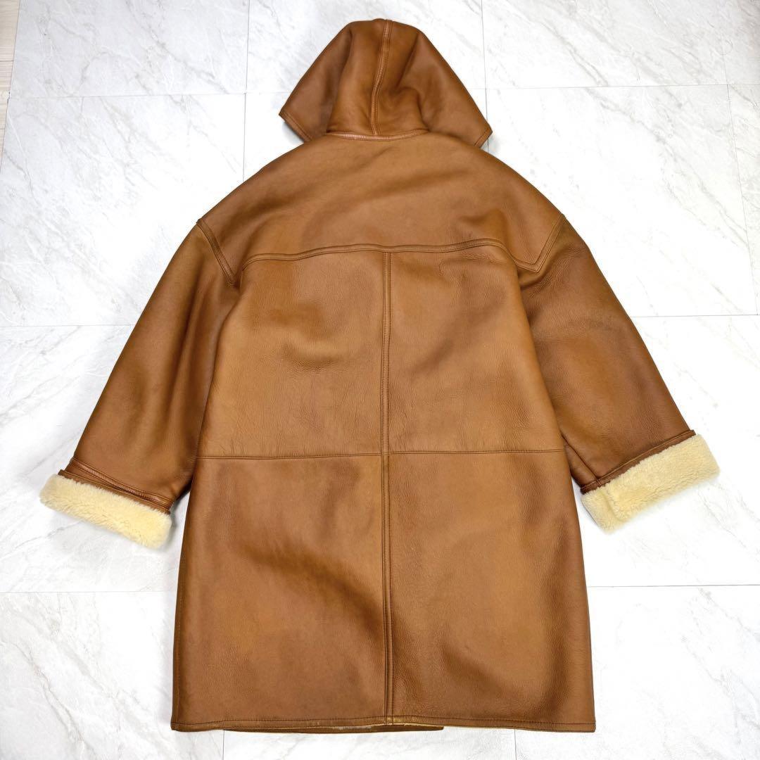 Max Mara Mouton Long Coat Asian fit L 40 US size M Brown Authentic