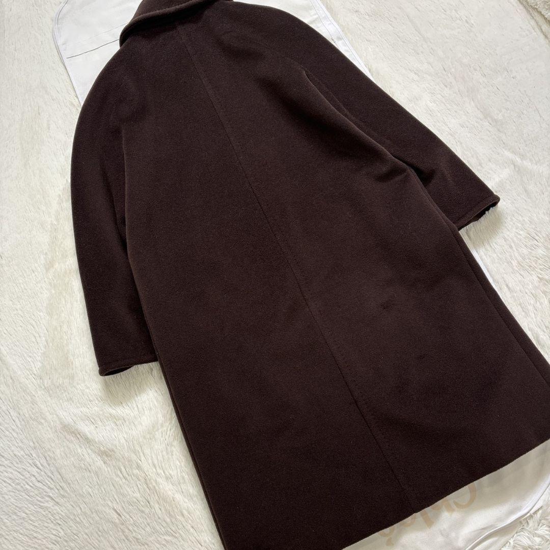 Max Mara Long Coat Asian fit M 38 US size S Brown Authentic