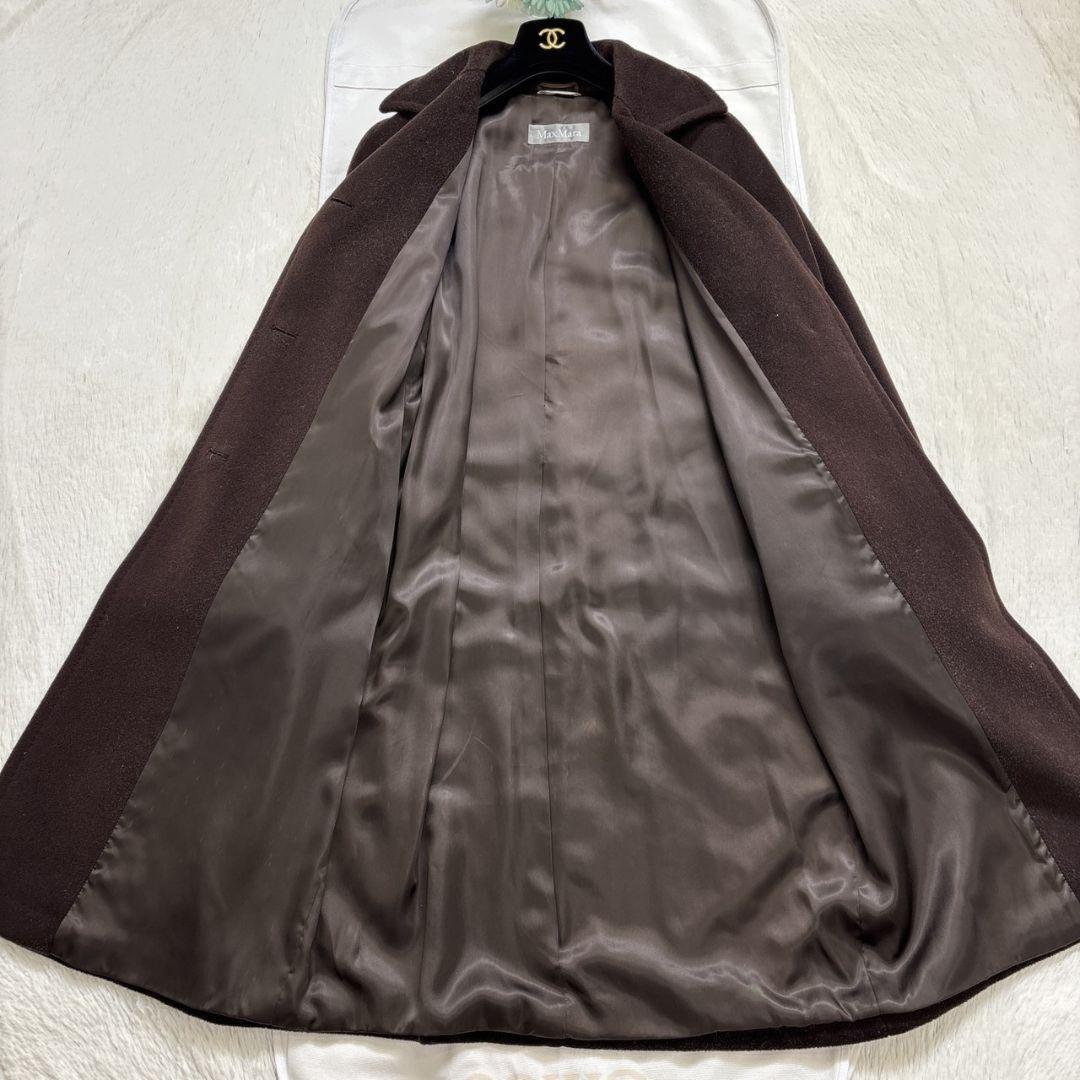 Max Mara Long Coat Asian fit M 38 US size S Brown Authentic