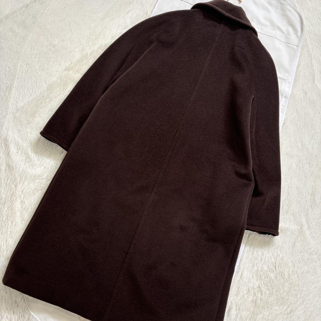 Max Mara Long Coat Asian fit M 38 US size S Brown Authentic