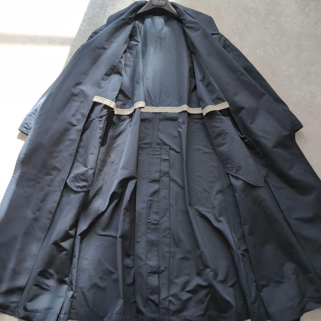 Max Mara Trench Coat Asian fit XL 42 US size L Navy Authentic
