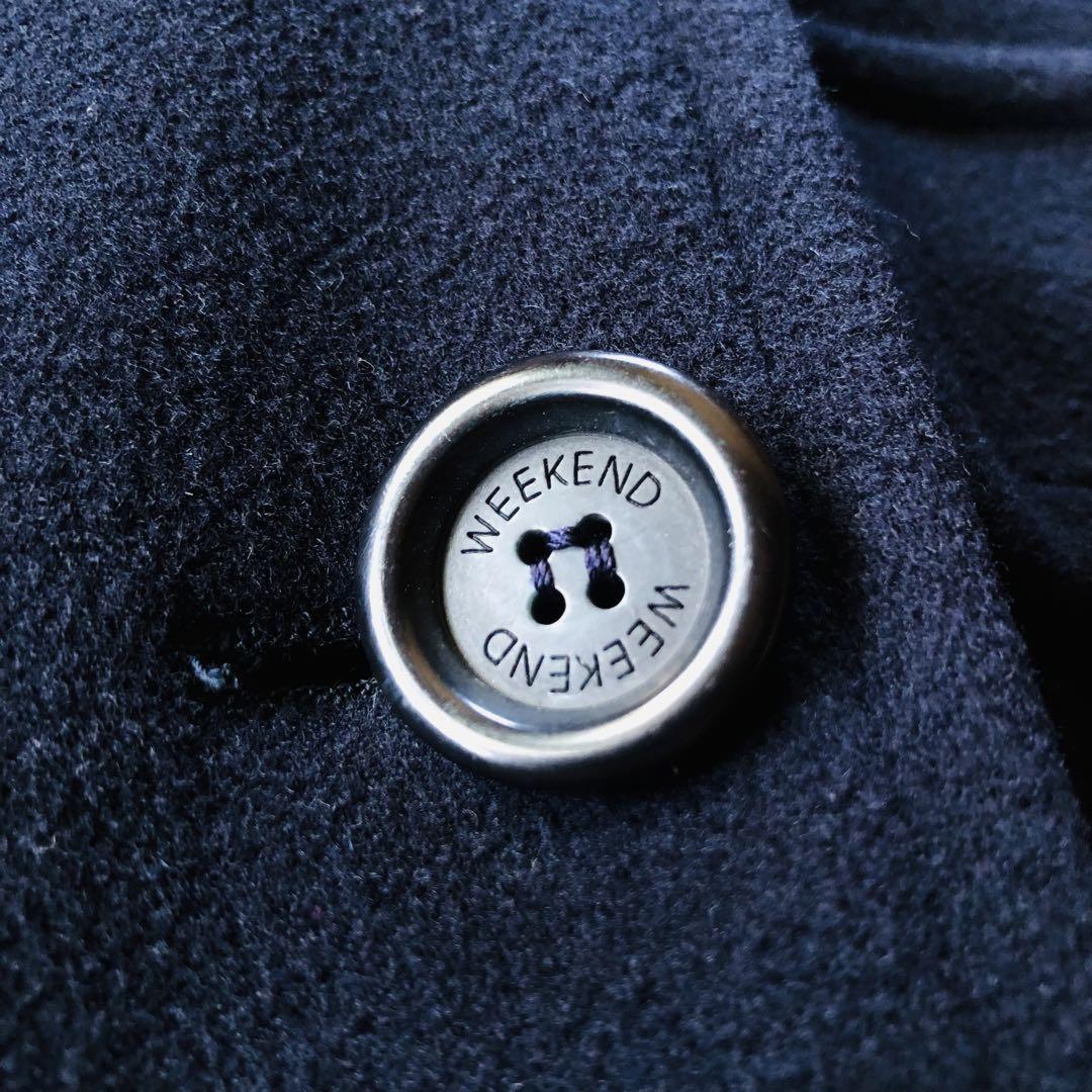 Weekend Max Mara Long Coat Asian fit M 38 US size S Dark Navy Authentic