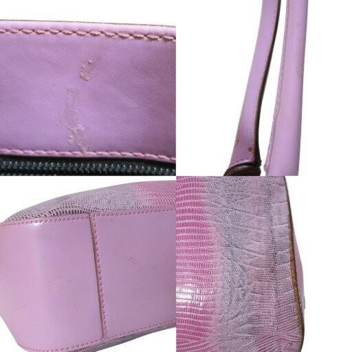 Salvatore Ferragamo Hand Bag Tote Purse Leather Purple Authentic